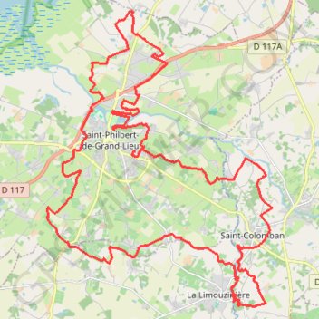 Trace GPS Saint Philbert de Grand Lieu - Saint Colomban, itinéraire, parcours