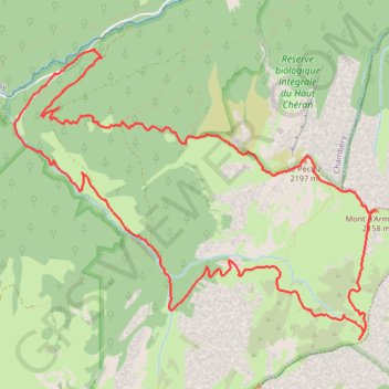 Trace GPS Pecloz - Armenaz, itinéraire, parcours