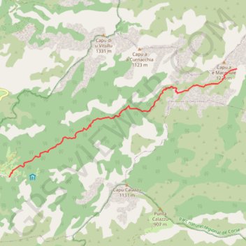 Trace GPS De Revinda à Capu a e Macenule, itinéraire, parcours