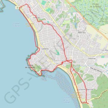 Trace GPS Saint GEORGES de DIDONNE Ville et Bord de Mer, itinéraire, parcours