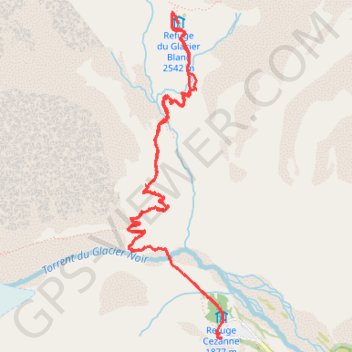 Trace GPS Glacier Blanc, itinéraire, parcours