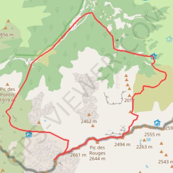 Trace GPS Mont Rouch, itinéraire, parcours
