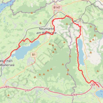 Trace GPS 2b.Seekirchen-Mondsee, itinéraire, parcours
