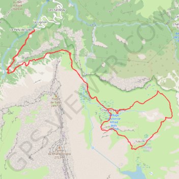 Trace GPS Le lac d'Anterne, itinéraire, parcours