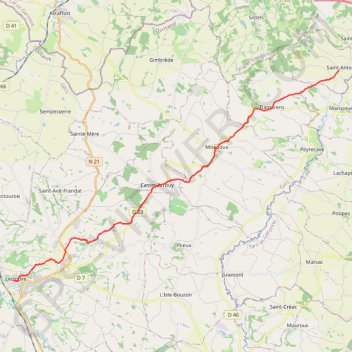 Trace GPS Compostelle Saint Antoine-Lectoure, itinéraire, parcours