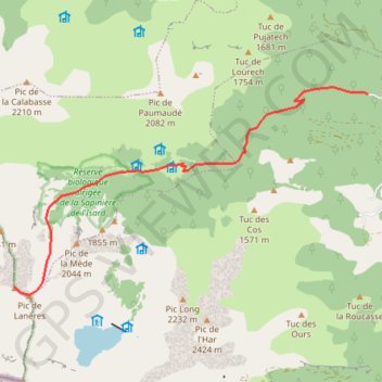 Trace GPS Tuc de Bouc depuis Frechendech, itinéraire, parcours