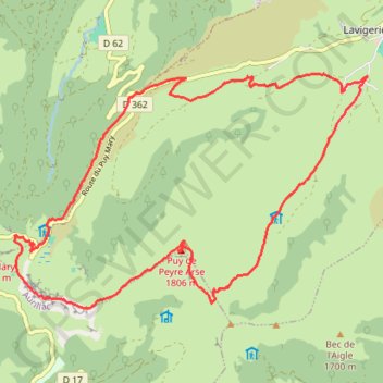 Trace GPS rando Peyre Arse Cantal le 24-07-2020, itinéraire, parcours