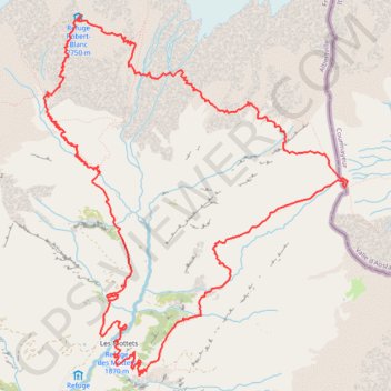 Trace GPS Chalet Robert Blanc - Les Chapieux, itinéraire, parcours
