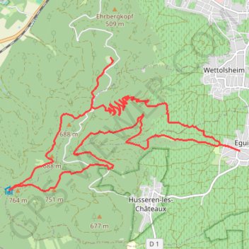 Trace GPS Eguisheim, itinéraire, parcours