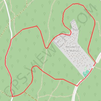 Trace GPS Mattas randonnee 6,1 km, itinéraire, parcours