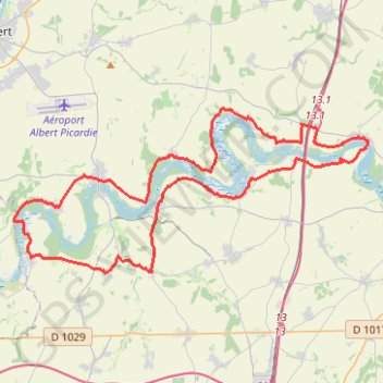 Trace GPS Les Anguillères - Bray-sur-Somme, itinéraire, parcours