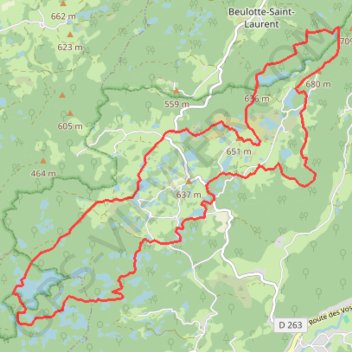 Trace GPS Tour des 1000 étangs, itinéraire, parcours