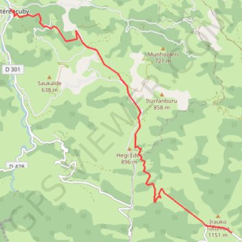 Trace GPS Esterancuby - Col d'Irau, itinéraire, parcours