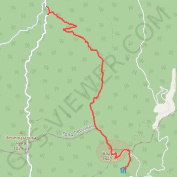 Trace GPS 7-9-10 Staza br.10 Vlajna, itinéraire, parcours