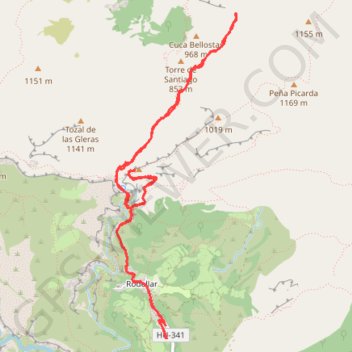 Trace GPS Sierra de Guara-Vigen del Castillo-Mascun inférieur, itinéraire, parcours
