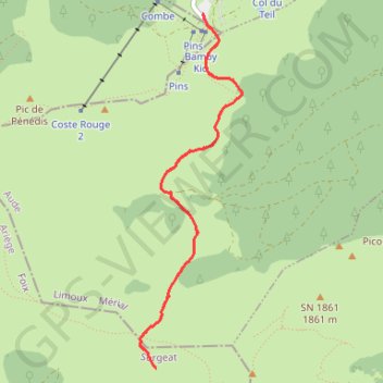 Trace GPS Raquettes au dessus de Camurac, itinéraire, parcours