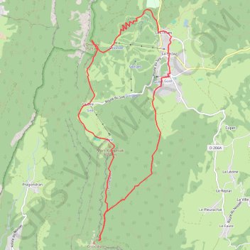 Trace GPS La Feclaz Variante croix du Nivolet, itinéraire, parcours