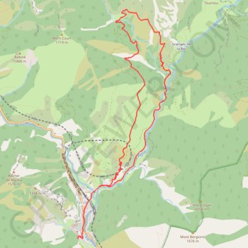 Trace GPS Tende - Granges de Lamentargues, itinéraire, parcours