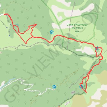 Trace GPS Rando raquettes Col Rousset - Cabane Pison - Col Rousset, itinéraire, parcours