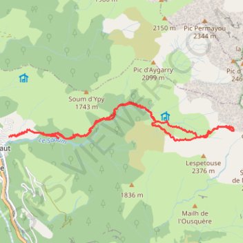 Trace GPS Col de Sesques, itinéraire, parcours