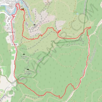 Trace GPS Fontaine de Vaucluse-Pas du Sautet, itinéraire, parcours