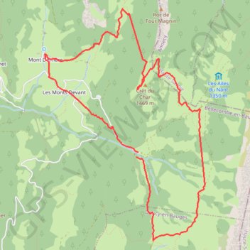 Trace GPS Savoie - Randonnée Col de Bornette et Cret du char, itinéraire, parcours