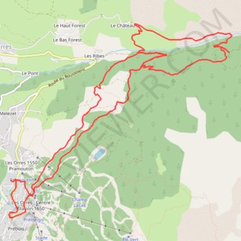 Trace GPS Les Orres Cyclisme, itinéraire, parcours