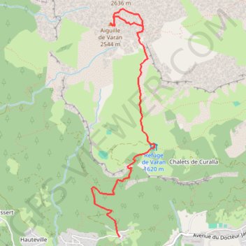 Trace GPS Aiguille de Varan, itinéraire, parcours