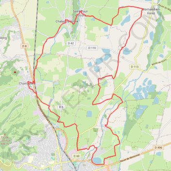 Trace GPS Virade de l'espoir - Grand circuit Plaine - Champdieu, itinéraire, parcours