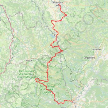 Trace GPS GR®70 Chemin de Stevenson (2023©gr-infos.com), itinéraire, parcours