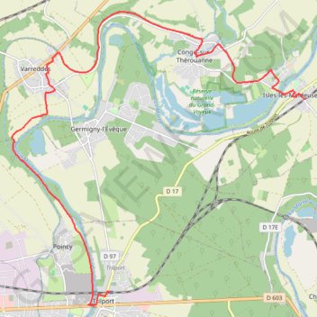 Trace GPS De Trilport à Isles-les-Meldeuses, itinéraire, parcours