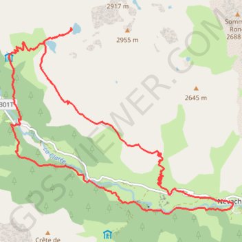 Trace GPS Lac de Laramont et Lac du serpent, itinéraire, parcours