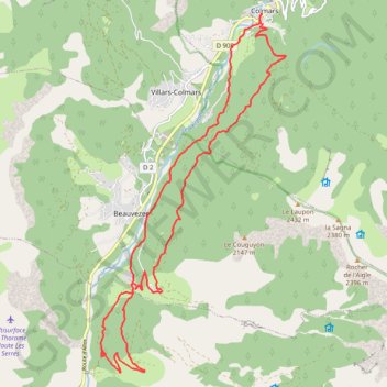 Trace GPS La grande boucle de Beauvezer, itinéraire, parcours