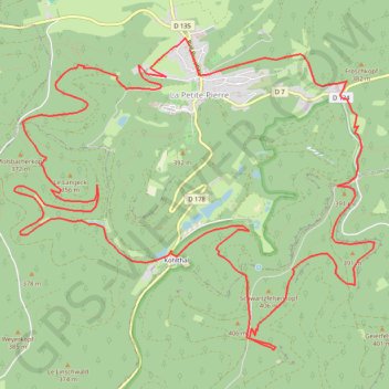 Trace GPS Petite-Pierre - Imsthal - Loosthal - Petite-Pierre, itinéraire, parcours