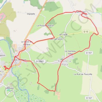 Trace GPS Saint-Sauveur-le-Vicomte (50390), itinéraire, parcours