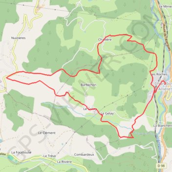 Trace GPS Pays Beaujolais - Haute Vallée d'Azergues - Chambost-Allières, itinéraire, parcours
