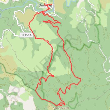 Trace GPS Dourbies - Saint Guiral, itinéraire, parcours