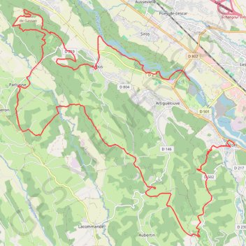 Trace GPS Rando des sangliers - Laroin, itinéraire, parcours