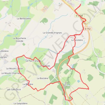 Trace GPS Le Pas Francais, itinéraire, parcours