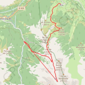 Trace GPS Cap de Laubere, itinéraire, parcours