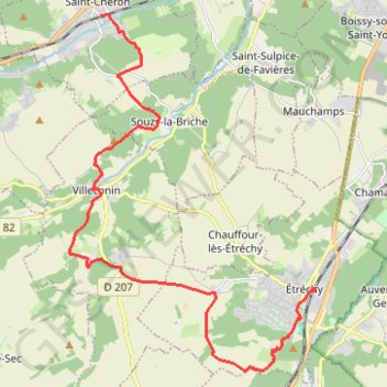 Trace GPS D'Etrechy à Saint Chéron - Un peu de Renarde, itinéraire, parcours