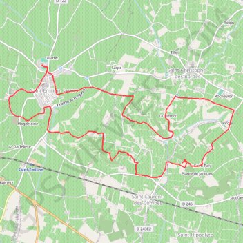 Trace GPS 🚴 Trace ,grande boucle des châteaux du Saint-Émilion, itinéraire, parcours