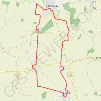 Trace GPS Circuit des lavoirs - Courpalay, itinéraire, parcours