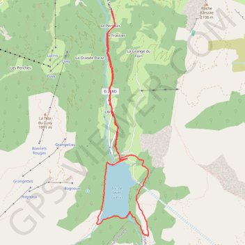 Trace GPS Du Mappaz au lac de Saint-Guérin, itinéraire, parcours
