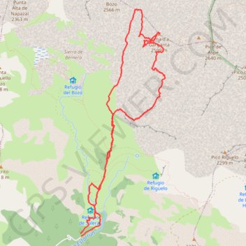 Trace GPS Llena de la Garganta, itinéraire, parcours
