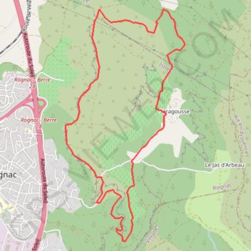 Trace GPS Arbois - Croix de Rognac, itinéraire, parcours