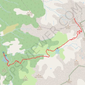 Trace GPS Pic Canigou, itinéraire, parcours