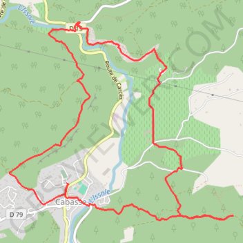 Trace GPS Cabasse - Notre-Dame du Glaive - Dolmen de la Gastee, itinéraire, parcours
