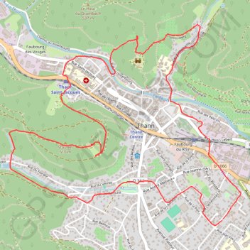 Trace GPS Marche Thann, itinéraire, parcours