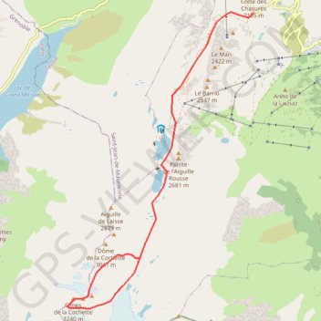 Trace GPS Cimes de la Cochette, itinéraire, parcours
